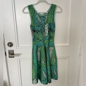 ISSA LONDON Vintage Blue and Green Dress